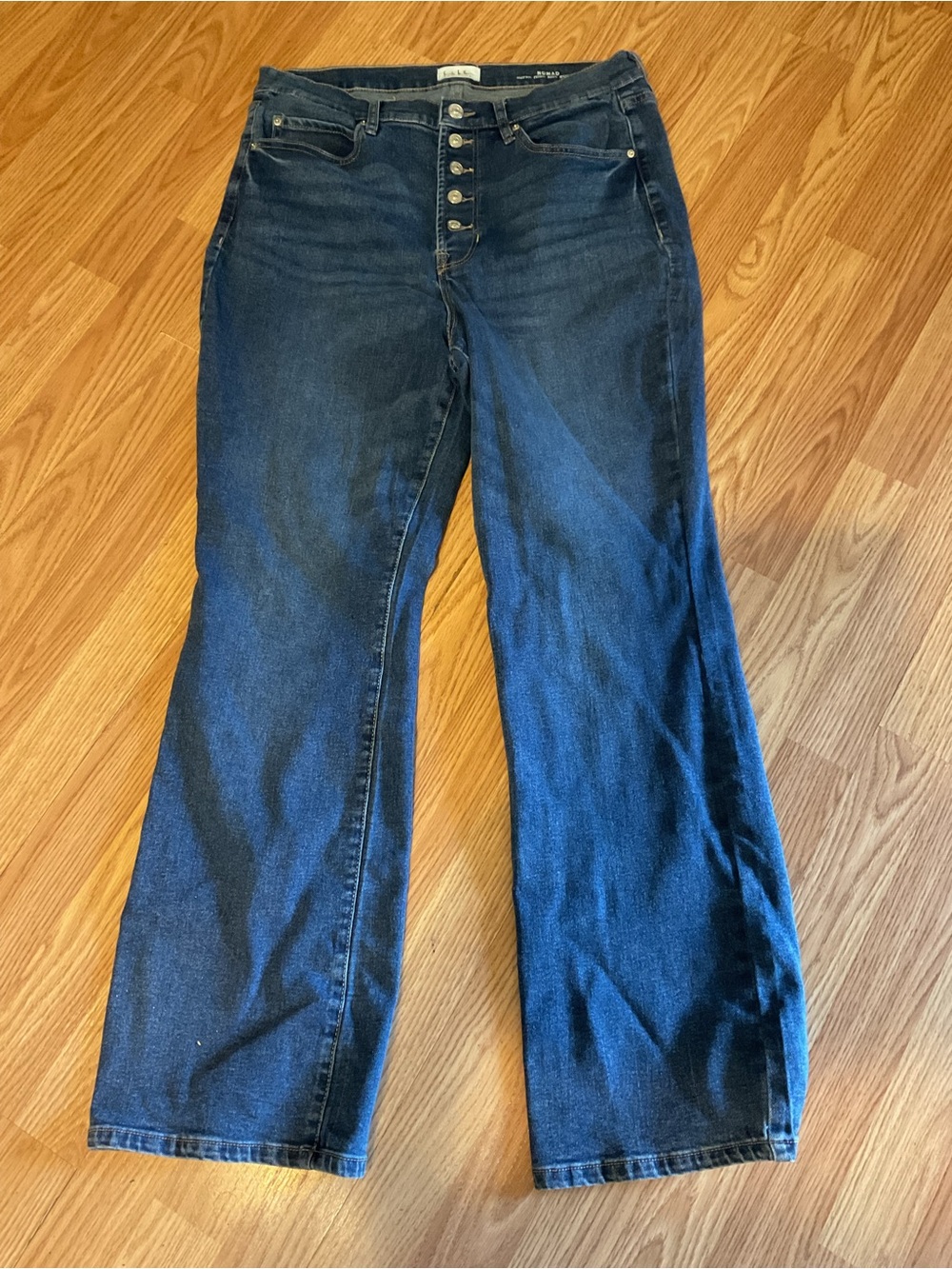 NICOLE MILLER NOMAD JEANS SZ.14 HIGH RISE BOOTCUT BUTTON 34x31